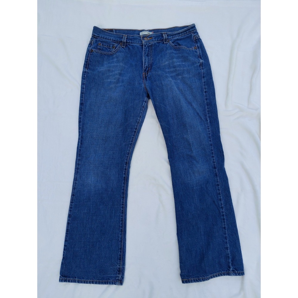 Levis 515 Boot Cut Jeans Womens 14M Medium Wash Blue Stretch Denim Mid Rise